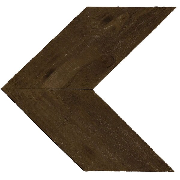 Ekena Millwork 14 3/4"W x 14"H x 3/4"D Vintage Farmhouse 5 1/2" Chevron, Barnwood Decor Collection, Pebble Grey DECR14X14X075CHVPG - main